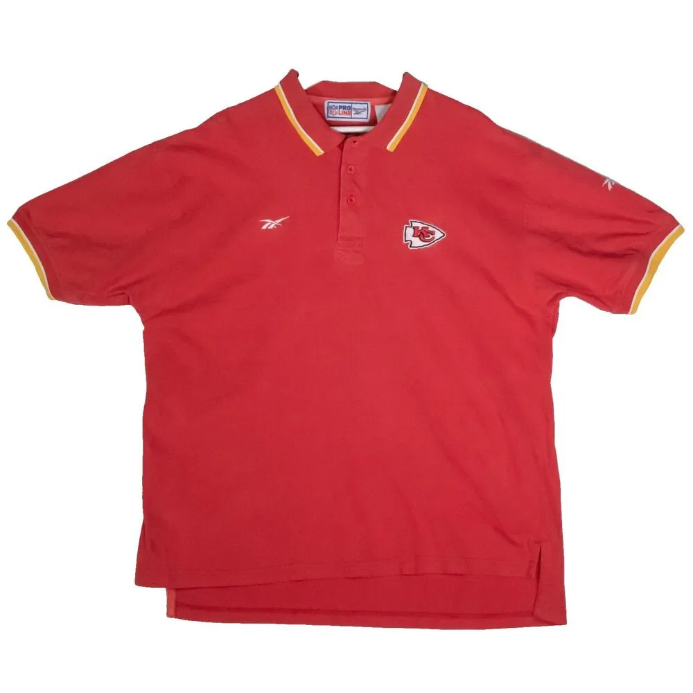 Vintage 90's Kansas City Chiefs Apex One Pro Line Polo Size XL
